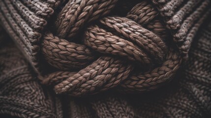 Intricate Detail of Wool Fabric Weave in Close-Up Shot: High Quality Texture Photography