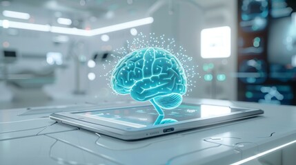 Neural Radiance: Holographic 3D Brain on Tablet in a Minimalistic Lab