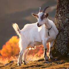 Obraz premium goat mammal animal, AI generated