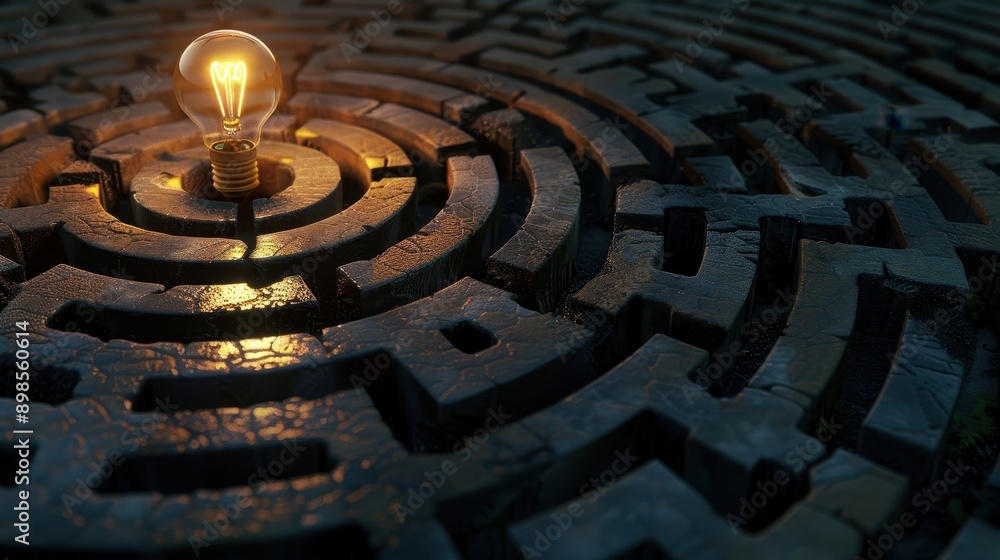 Poster illuminated labyrinth of ideas: navigating complexity towards solutions