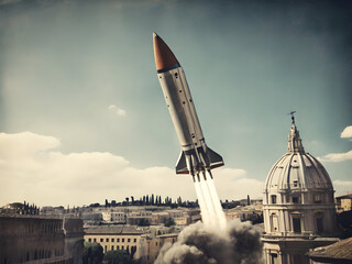 view from the eiffel tower ai generative 