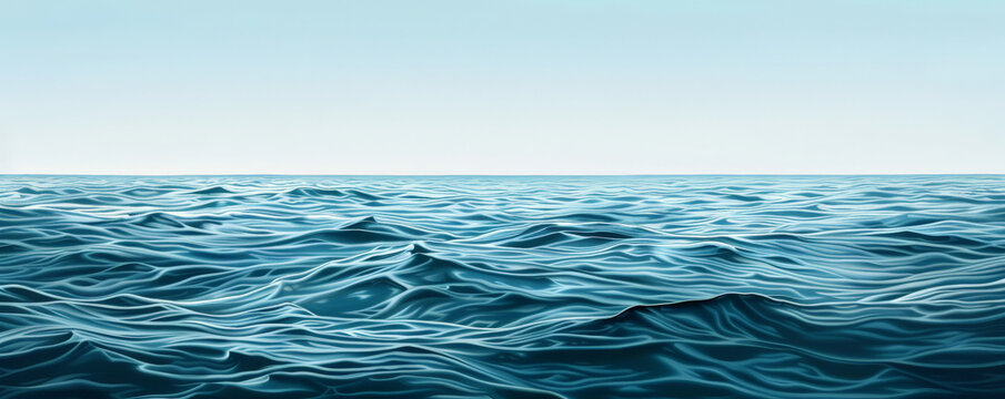 A calming ocean background with gentle waves and a clear blue horizon, evoking a sense of relaxation and serenity.