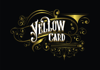 YELLOW CARD graffiti tag style design
