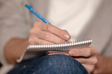 Writing text by hand