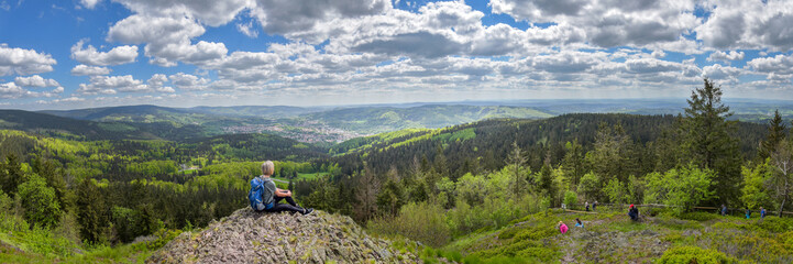 Ausblick vom Ruppberg auf Zella-Mehlis / Thüringer Wald