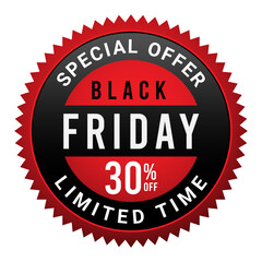 Black Friday Special offer badges, logo and background. Black Friday Discount offer