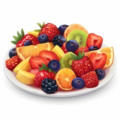 Obraz premium Fresh Fruit Salad.