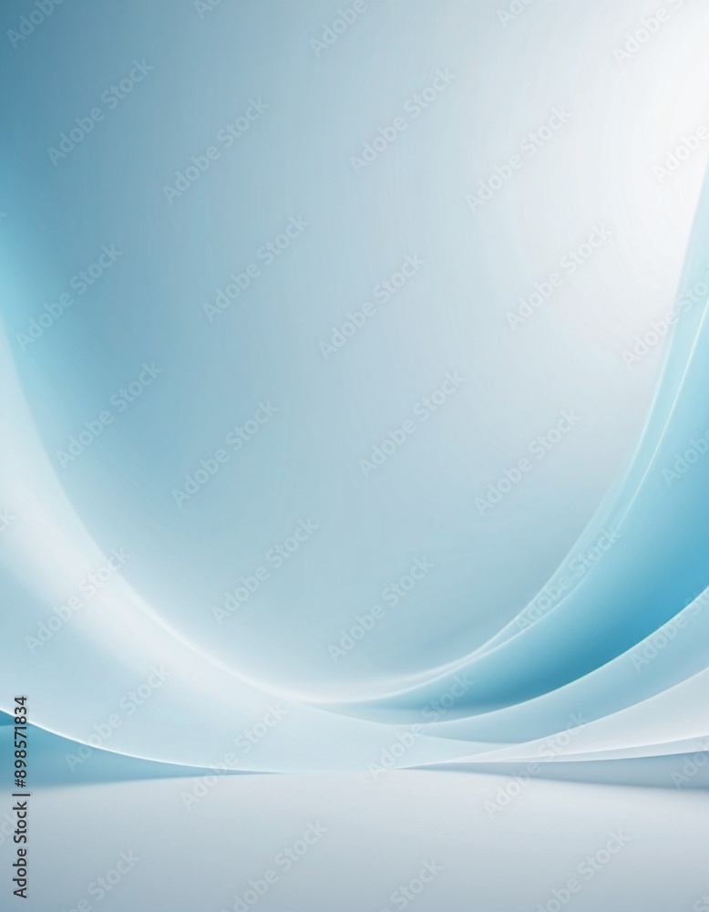 Poster abstract pastel background with a swirling, wavy design in shades of blue and white. background is s