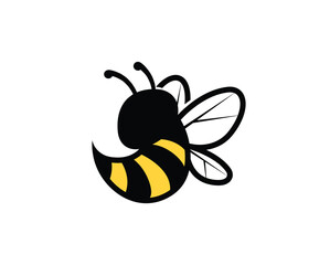Abstract Bee Black Insect Abstract Logo Vector Icon Symbol Illustration
