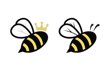 Abstract Bee Black Insect Abstract Logo Vector Icon Symbol Illustration
