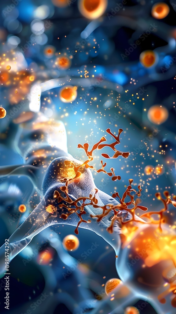 Poster osteocytes collaborating to create supportive splint for bone fracture management