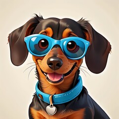 dog with sunglasses
