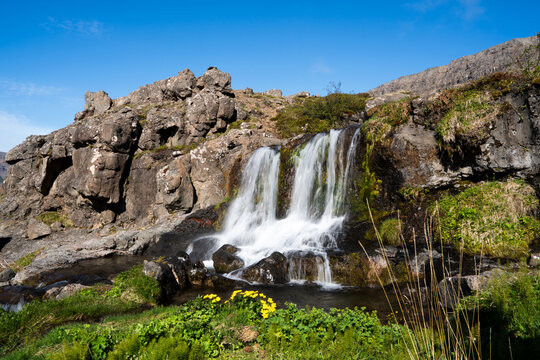 Dynjandi - mittlere Kaskade