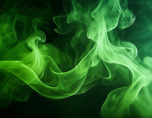 Obraz premium Green Smoke Background- A smoky green background with light effects, perfect for creating a_1(264)