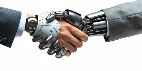 Human Hand Shaking a Robotic Hand