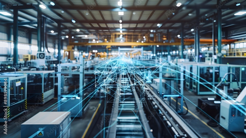 Poster automated smart factory with interconnected mesh technology