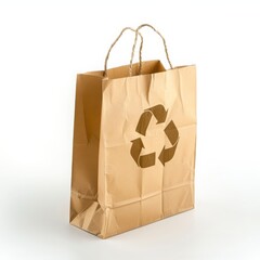 Paper bag with recycle logo