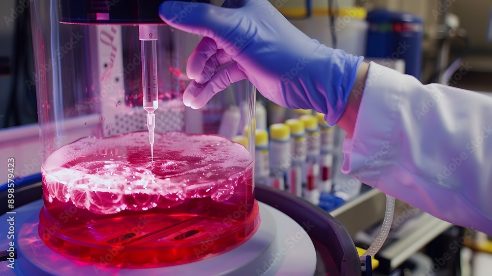 Poster bioreactor for stem cell cultivation in a life science laboratory setting