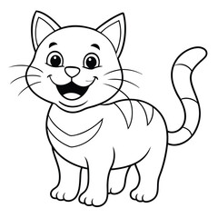 Cat silhouette with white background