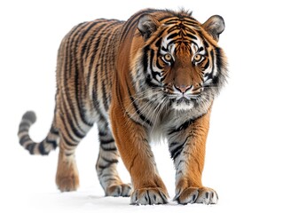 Fototapeta premium Majestic Bengal Tiger Walking - Isolated on Transparent Background