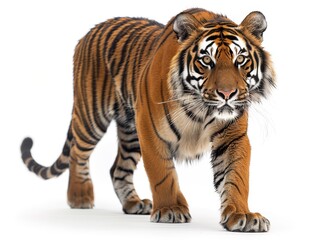 Fototapeta premium Majestic Bengal Tiger Walking, Isolated on Transparent Background