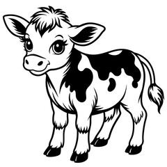 baby cow Vector