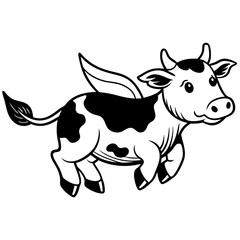 baby cow Vector