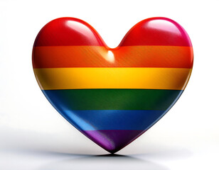  Pride Heart Icon- A colorful heart symbol with the LGBTQ+ pride flag, perfect for theme_1(353)
