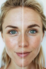 Before and After Botox Treatment for Forehead Wrinkles - Skin Transformation Comparison