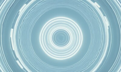 Obraz premium close-up of a circular pattern with concentric circles, and it appears to be a digital image.