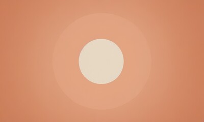 close-up of a circular shape with a white center, set against a gradient background of orange and pink.