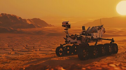 Space Exploration Robot: A robot exploring the surface of Mars, collecting samples and transmitting data back to Earth.
