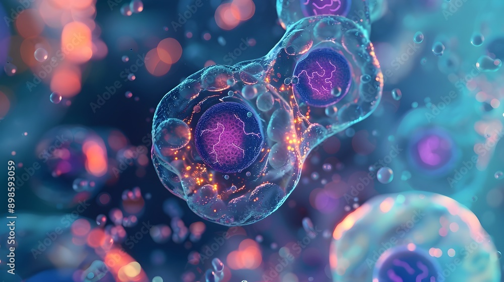 Poster intricate stem cell structure revealed under electron microscope