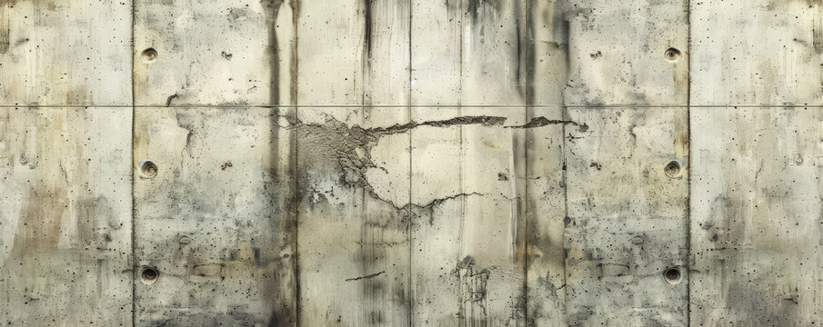 A concrete wall with an abstract, weathered texture and a smooth central area, perfect for text placement.