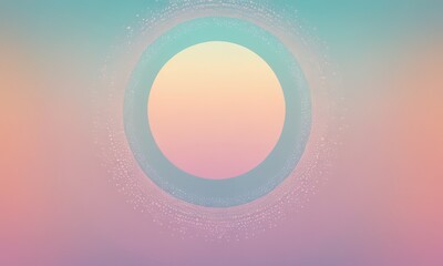 digital art piece featuring a circular shape with a gradient background.