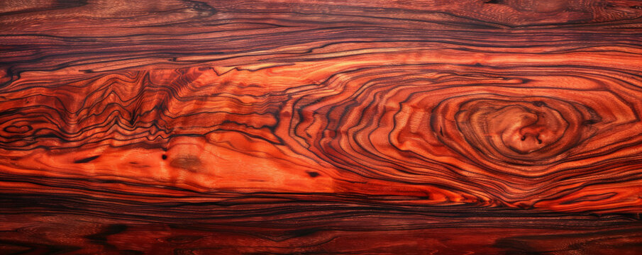 A sophisticated padauk wood backdrop with rich, reddish-orange hues and distinctive grain patterns, perfect for premium designs.