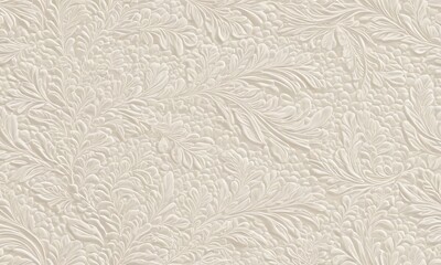 close-up of a cream-colored fabric with a floral pattern.