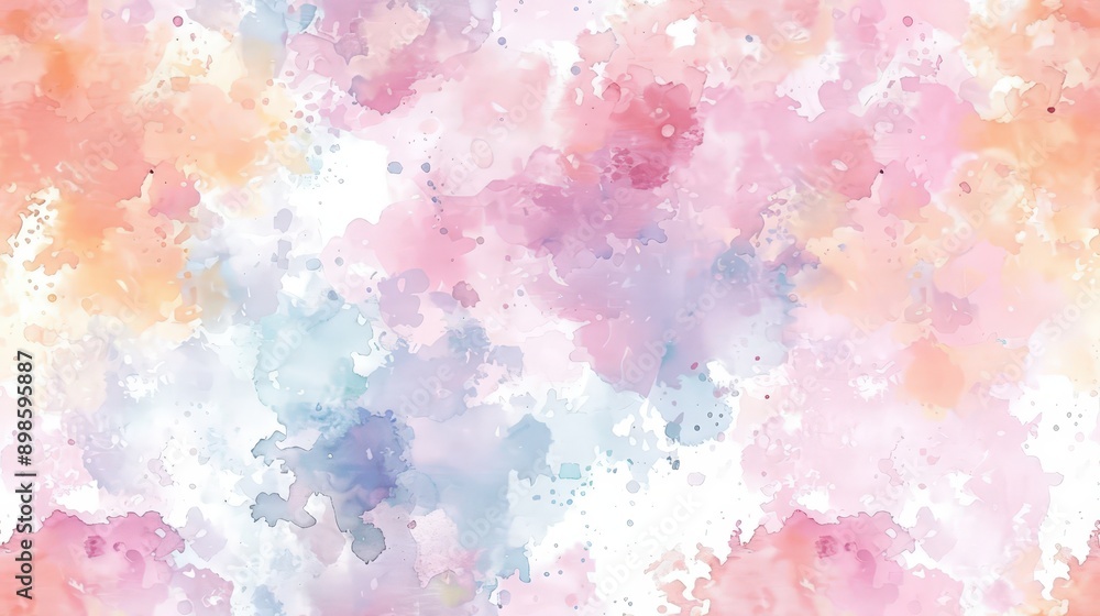 Poster a vibrant watercolor background displays a blend of soft pastel colors in an abstract pattern, creat