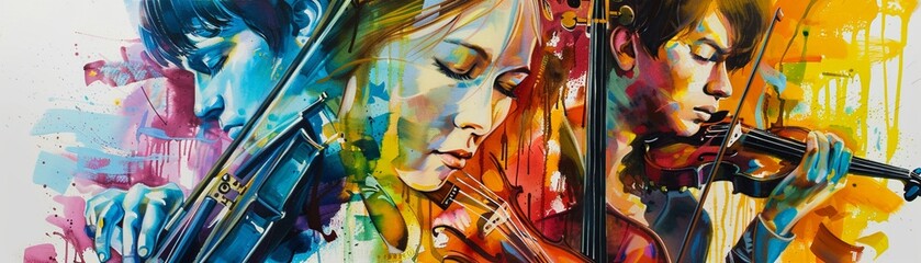 Young musicians monochrome portrait, colorful dreams waiting to be unleashed