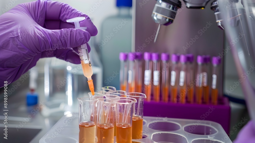 Aufkleber stem cell injection in medical laboratory setting