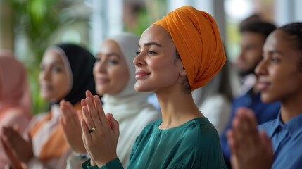 A Group of Women Applauding