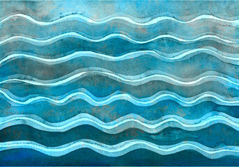 Wellen Aquarell