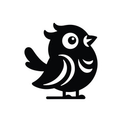 Fototapeta premium Cartoon bird vector with white background