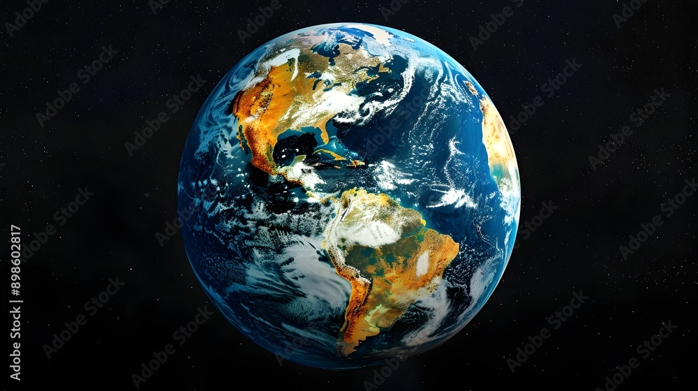 Aufkleber Visualizing Global Weather Patterns on a Digital Earth Globe