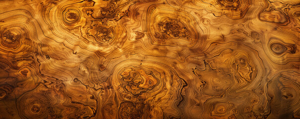 A refined olivewood burl backdrop featuring intricate grain patterns and warm, golden hues, perfect for premium visuals.