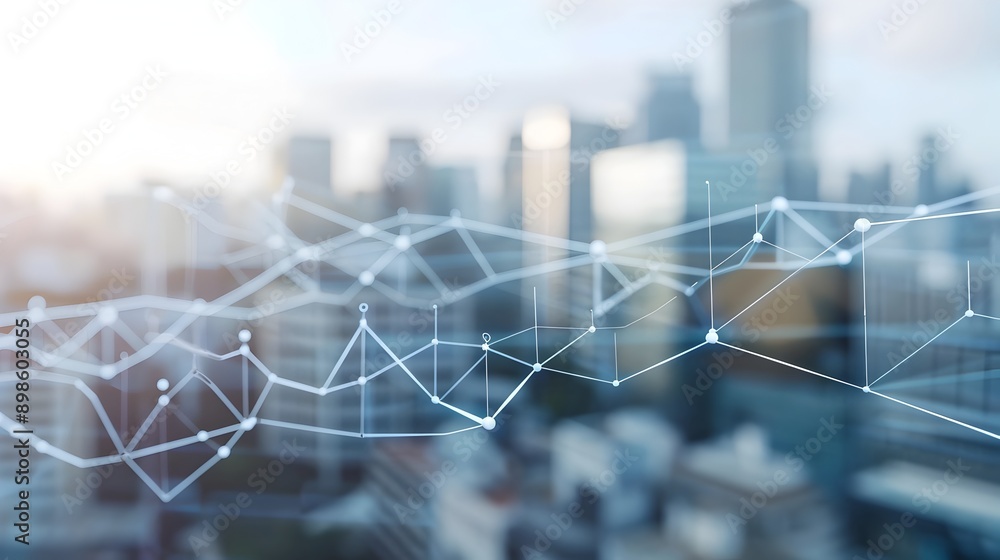 Poster Visually Captivating Business Startup Pitch with Interconnected Mesh Lines Showcasing the Comprehensive Model