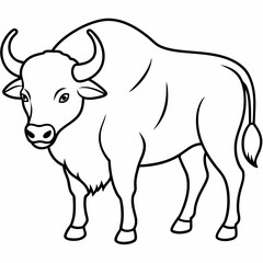 bull farm Vector