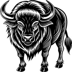 bull farm Vector