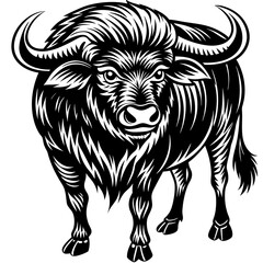 bull farm Vector