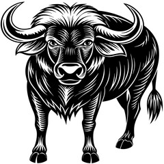 bull farm Vector